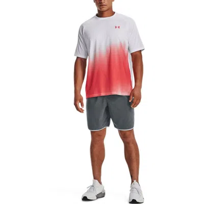 Under Armour Tech Fade T-shirt 'white Red' In Blue
