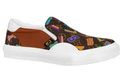 Pre-owned Louis Vuitton X Nba Ollie Slip-on Shoes 'brown' In Multi