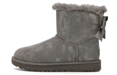Ugg (wmns)  Mini Bailey Bow Glimmer Charcoal In Gray