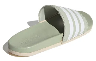 Adidas Originals (wmns) Adidas Adilette Comfort Slides 'halo Green Ivory' In Multi