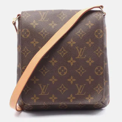 Pre-owned Louis Vuitton Musette Salsa Short Strap Shoulder Bag M51258 Monogram Canvas In Brown
