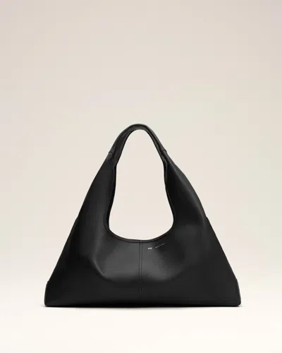 Ami Alexandre Mattiussi Etienne Leather Trapezoid Shoulder Bag In Black