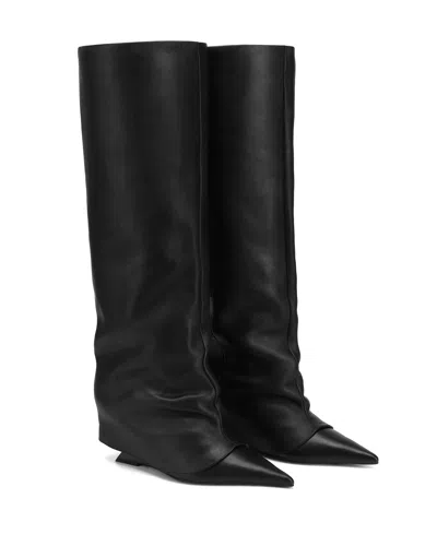 Naked Wolfe Stated Leather Boot In Black