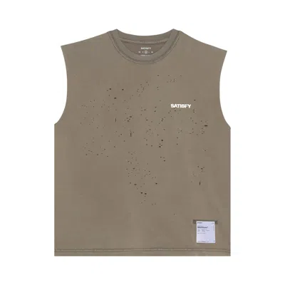 Pre-owned Satisfy Mothtech Muscle Tee 'aged Falcon' | Brown | Men's Size S