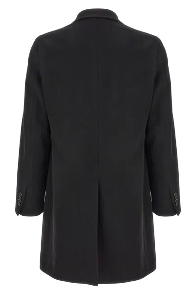 Tagliatore Tailored Single-breasted Coat Featuring Pockets In Black