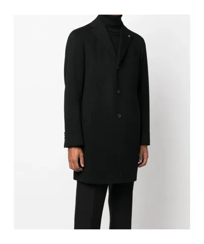 Tagliatore Tailored Single-breasted Coat Featuring Pockets In Black