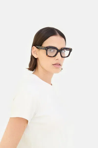 Retrosuperfuture Geometric Frame Plain Mirror In Black