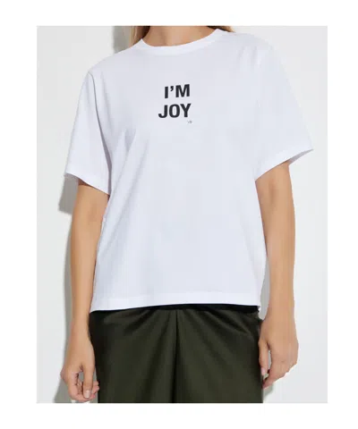 Victoria Beckham Slogan T-shirt In White