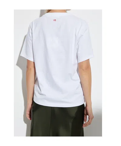 Victoria Beckham Slogan T-shirt In White