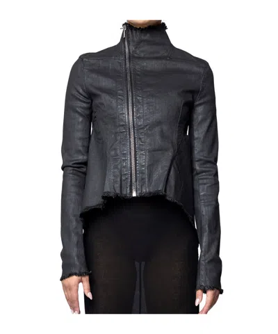 Rick Owens Drkshdw Asymmetrical Zip Jacket In Black