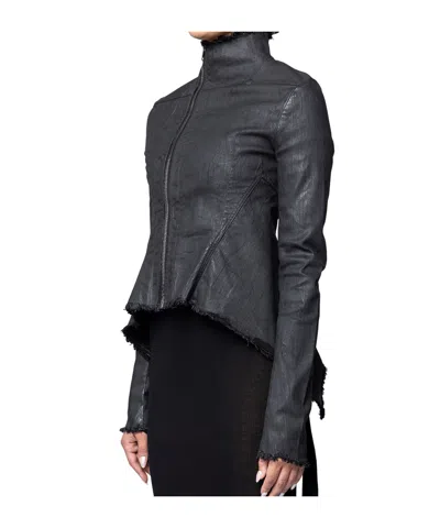 Rick Owens Drkshdw Asymmetrical Zip Jacket In Black