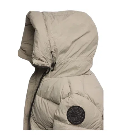 Canada Goose Hooded Puffer Jacket Elastic Cuffs In Neutral