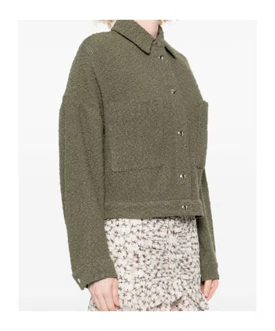 Iro Cotton Jacket Patch Pockets In Green