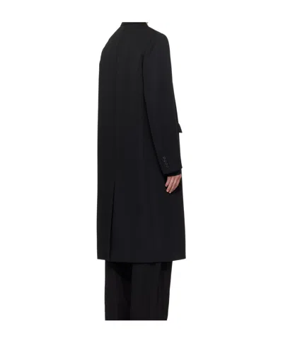 The Row Compa Virgin Wool-gabardine Coat In Black
