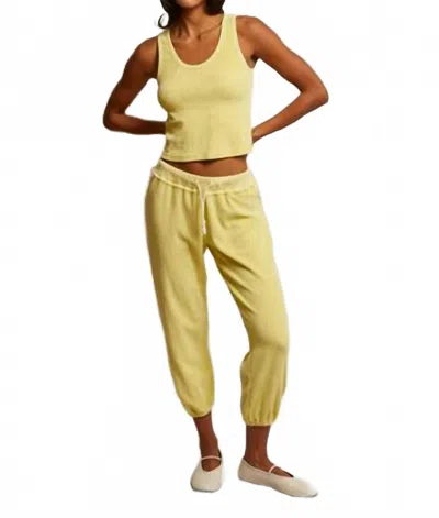 Perfectwhitetee Gogo Loop Terry Jogger In Banana In Green