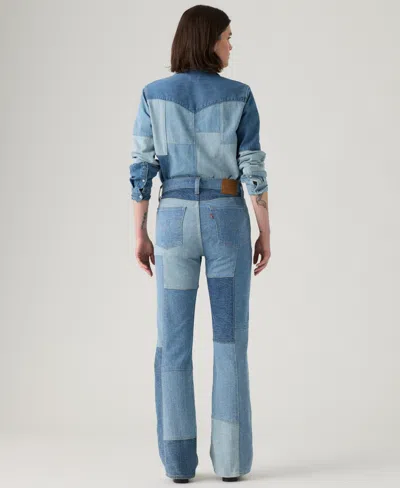 Levi's Wedgie Bootcut Patchwork Jeans In Blue