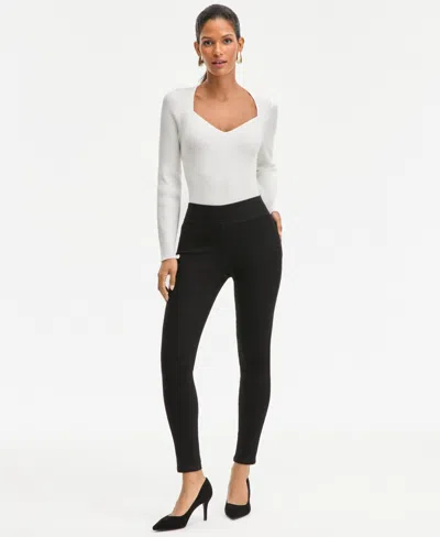 Inc International Concepts Women's High-rise Ponte-knit Leggings, Macy's Exclusive In Black