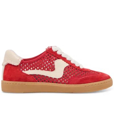Dolce Vita Notice Stitch Sneakers In Red