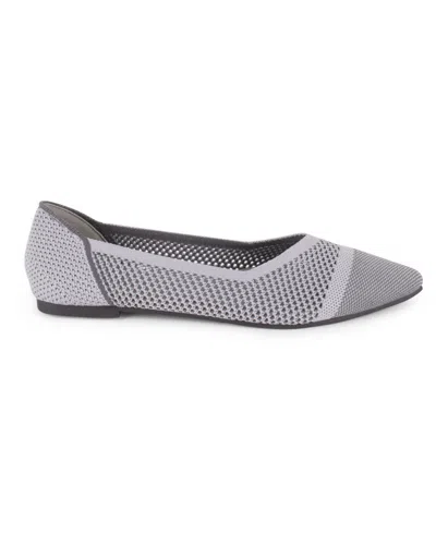 Tahari Women's Antigua Knit Slip-on Flats In Gray