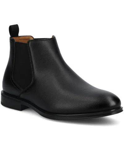 Vance Co. Mens Block Heel Chelsea Boots In Black