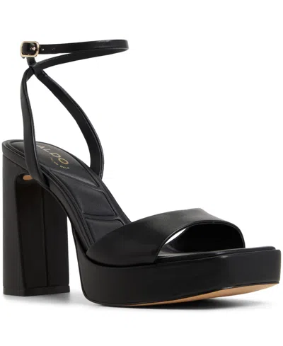 Aldo Women's Lothon Two-piece Platform Heeled Dress Sandals In Black
