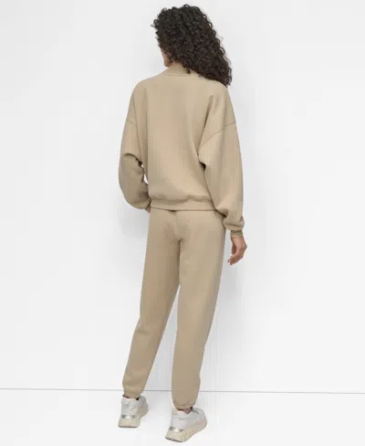 Dkny Women's Crew Neck Long Sleeves Top In Brown