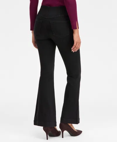 Inc International Concepts Womens High Rise Ponte Flare Hem Pants P Xs Xxl Created For Macys In Black