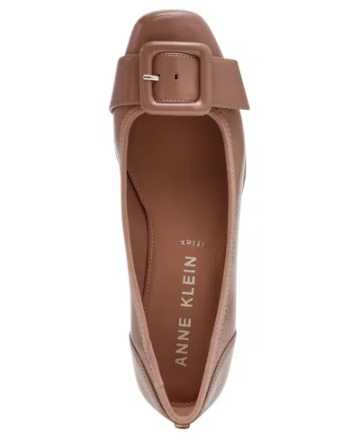 Anne Klein Women's Wyatt Buckle Wedge Pumps In Neutral