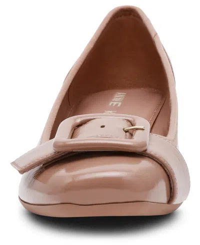 Anne Klein Women's Wyatt Buckle Wedge Pumps In Neutral