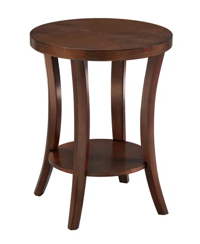 Convenience Concepts 18" Wood Charleston Round End Table In Brown
