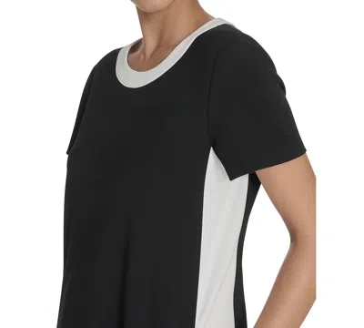 Tommy Hilfiger Women's Short-sleeve Scuba Crepe Shift Dress In Multi