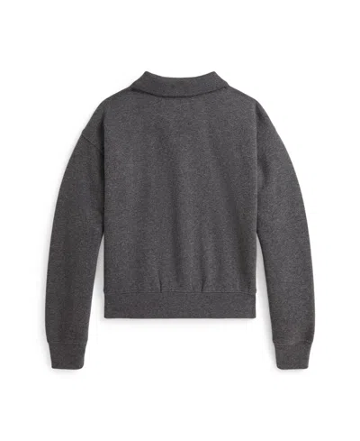 Polo Ralph Lauren Ralph Lauren Logo Fleece Polo Sweatshirt In Black