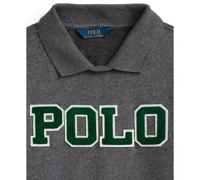 Polo Ralph Lauren Ralph Lauren Logo Fleece Polo Sweatshirt In Black