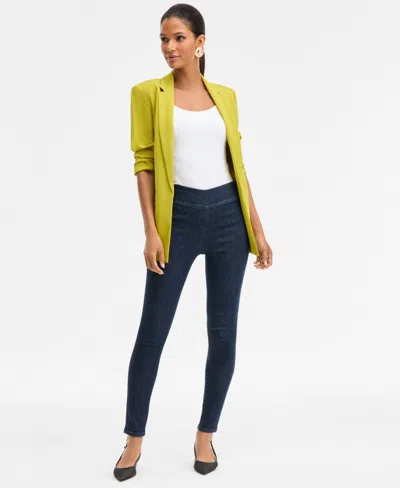 Inc International Concepts Women's High-rise Pull-on Skinny Jeans, Macy's Exclusive In Blue
