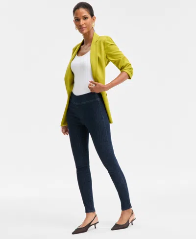 Inc International Concepts Women's High-rise Pull-on Skinny Jeans, Macy's Exclusive In Blue