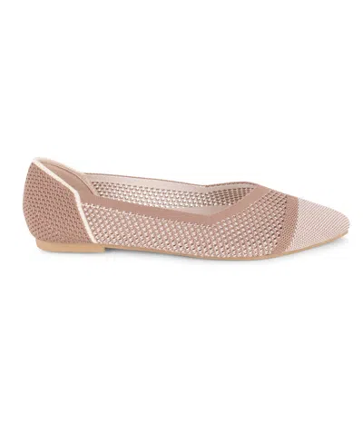 Tahari Women's Antigua Knit Slip-on Flats In Pink