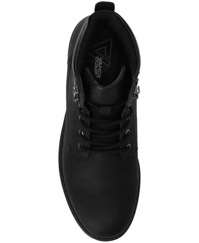 Vance Co. Mens Block Heel Combat Boots In Black