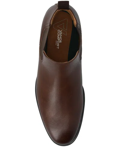 Vance Co. Mens Block Heel Chelsea Boots In Brown