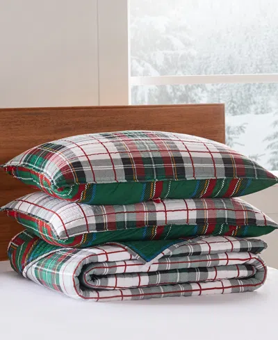Levtex Spencer Plaid Reversible Bedspread, King/california King In Green