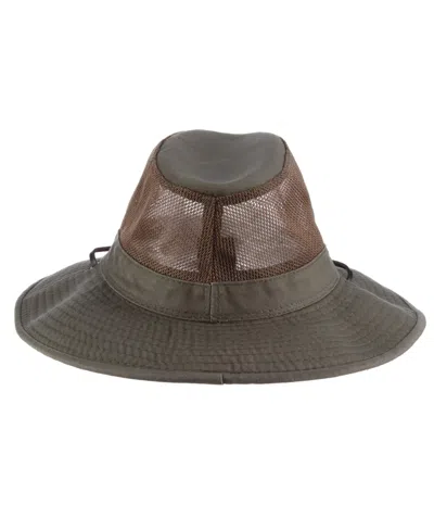Dorfman Pacific Men's Mesh Safari Hat In Green