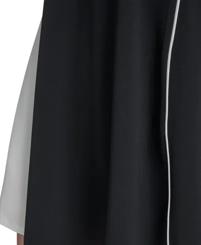 Calvin Klein Women's Colorblock Mock Neck Midi Dress In Multi