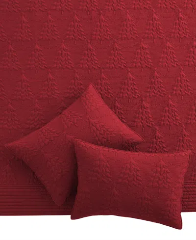 Levtex O Christmas Tree Stitching 2-pc. Quilt Set, Twin/twin Xl In Red