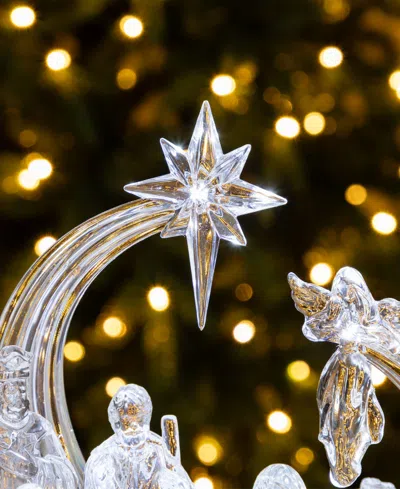 Glitzhome 9'' Christmas Lighted Tabletop Nativity Scene Figurine In Multi