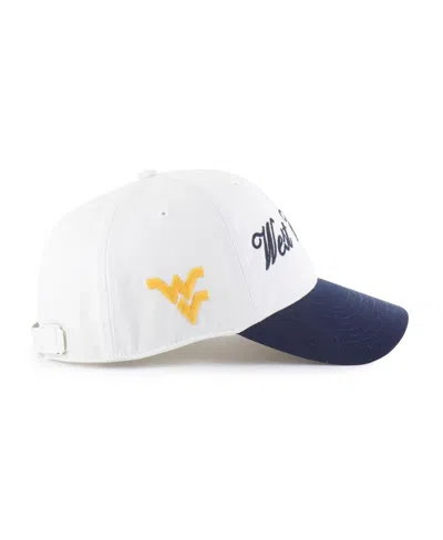 47 Brand Men's White West Virginia Mountaineers Contemporary Basics Foundation Clean Up Adjustable Hat In White