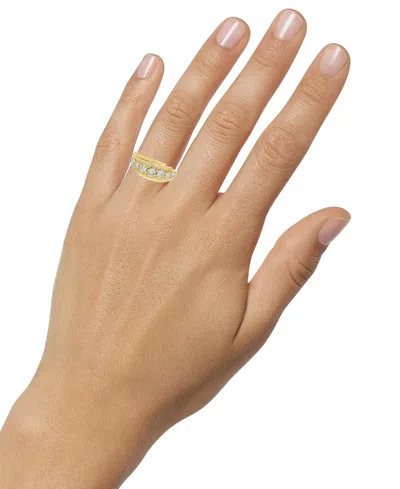 Macy's Diamond Three Row Ring (1/2 Ct. T.w.) In 14k Gold In Gold