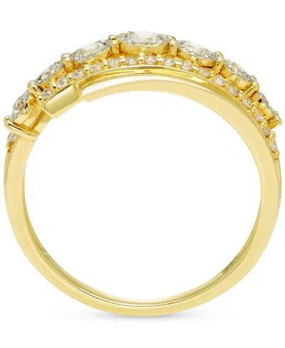 Macy's Diamond Three Row Ring (1/2 Ct. T.w.) In 14k Gold In Gold
