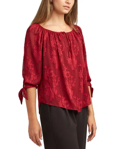 Bcx Juniors Yoryu Lurex Burnout Top In Red