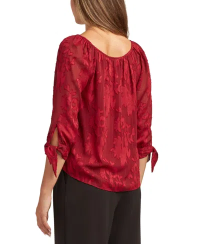 Bcx Juniors Yoryu Lurex Burnout Top In Red