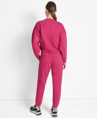 Dkny Logo Crop Sweatshirt In Pink