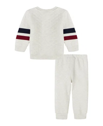 Tommy Hilfiger Baby Boys 2-piece Diamond Quilted T-shirt And Joggers Set In White